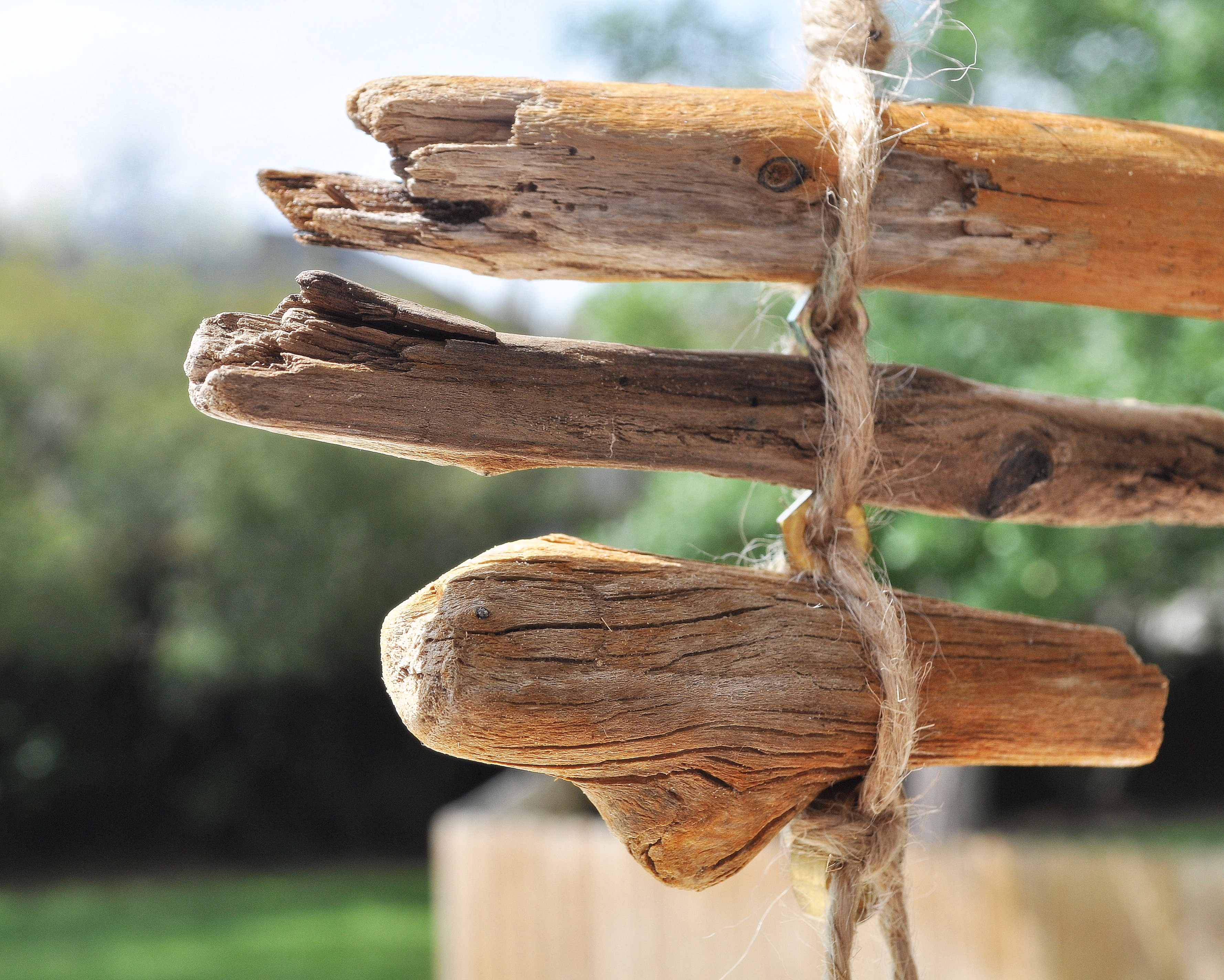 Wind Chimes Made From Driftwood