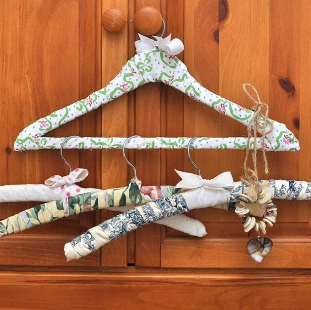 pretty fabric covered hangers